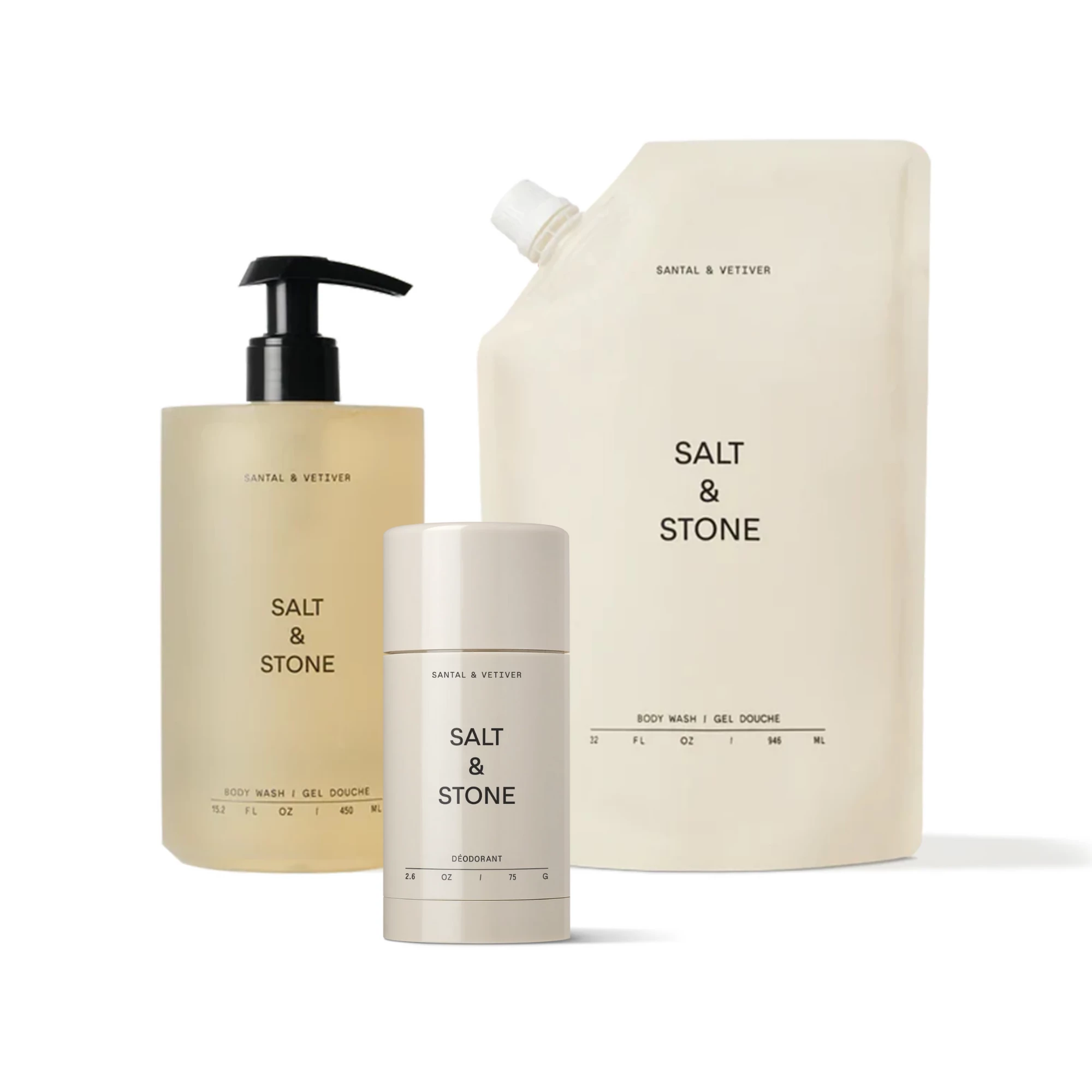 Salt & Stone Szantálfa testtisztító készlet