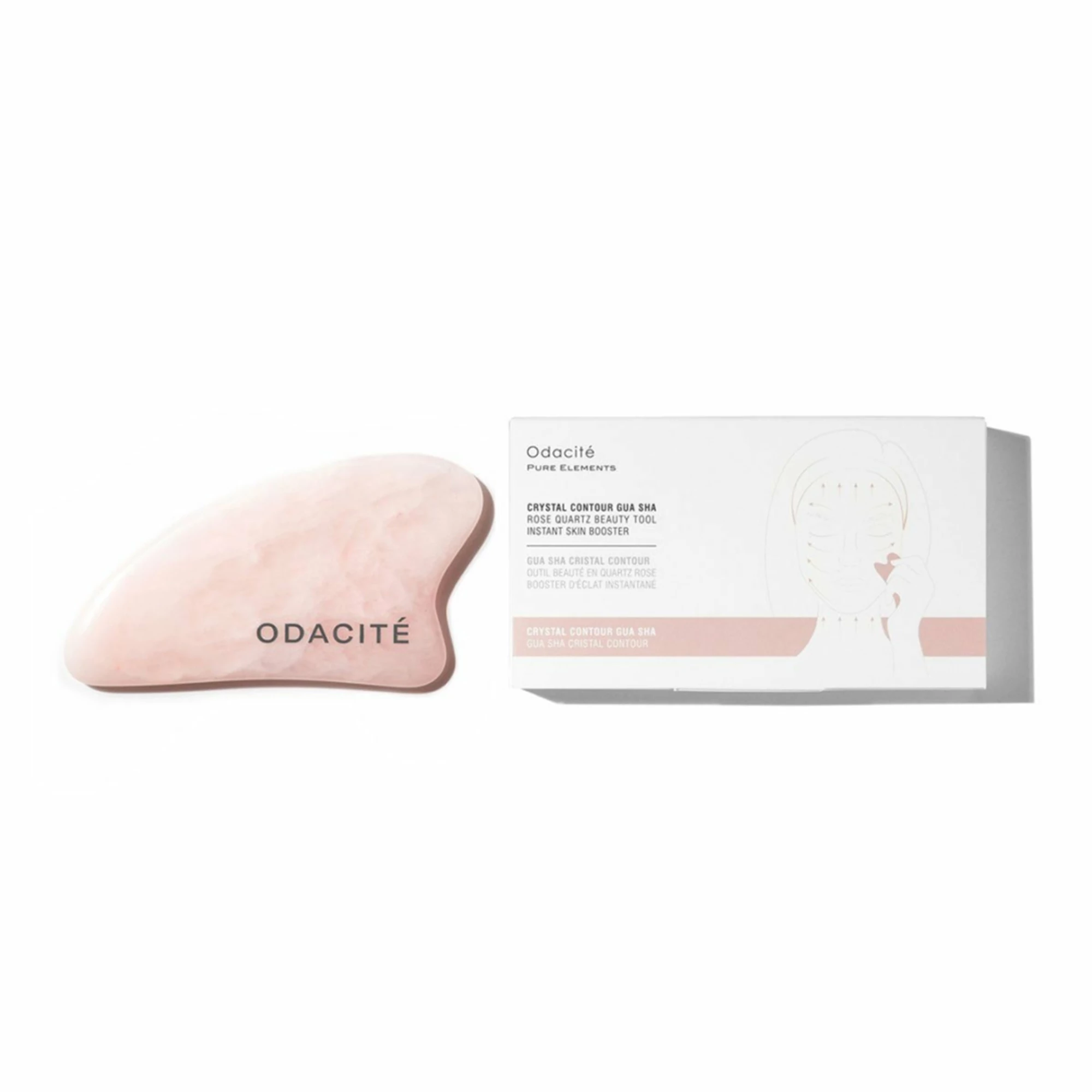 Odacité Gua Sha rózsakvarc arcmasszírozó kristály