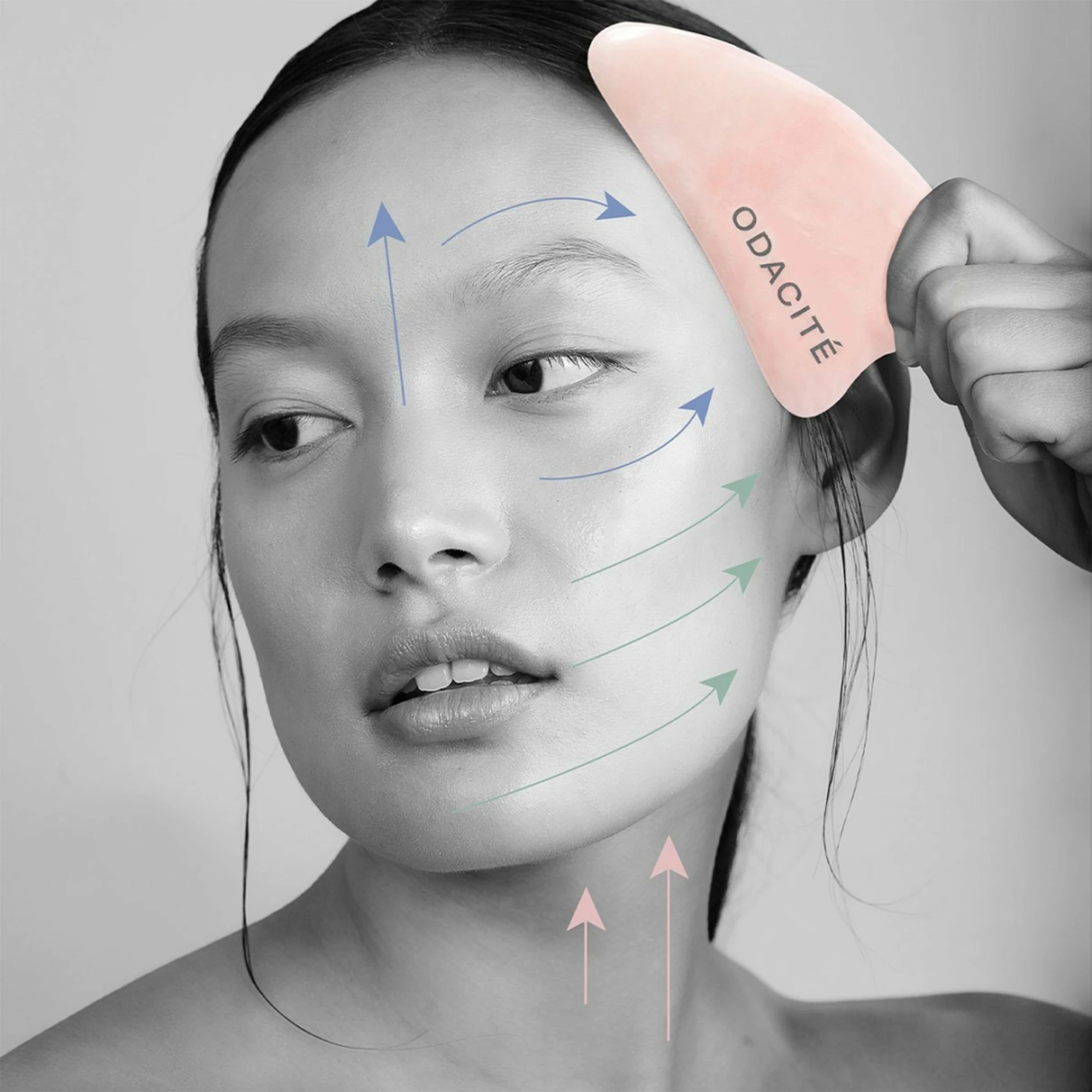 Odacité Gua Sha rózsakvarc arcmasszírozó kristály