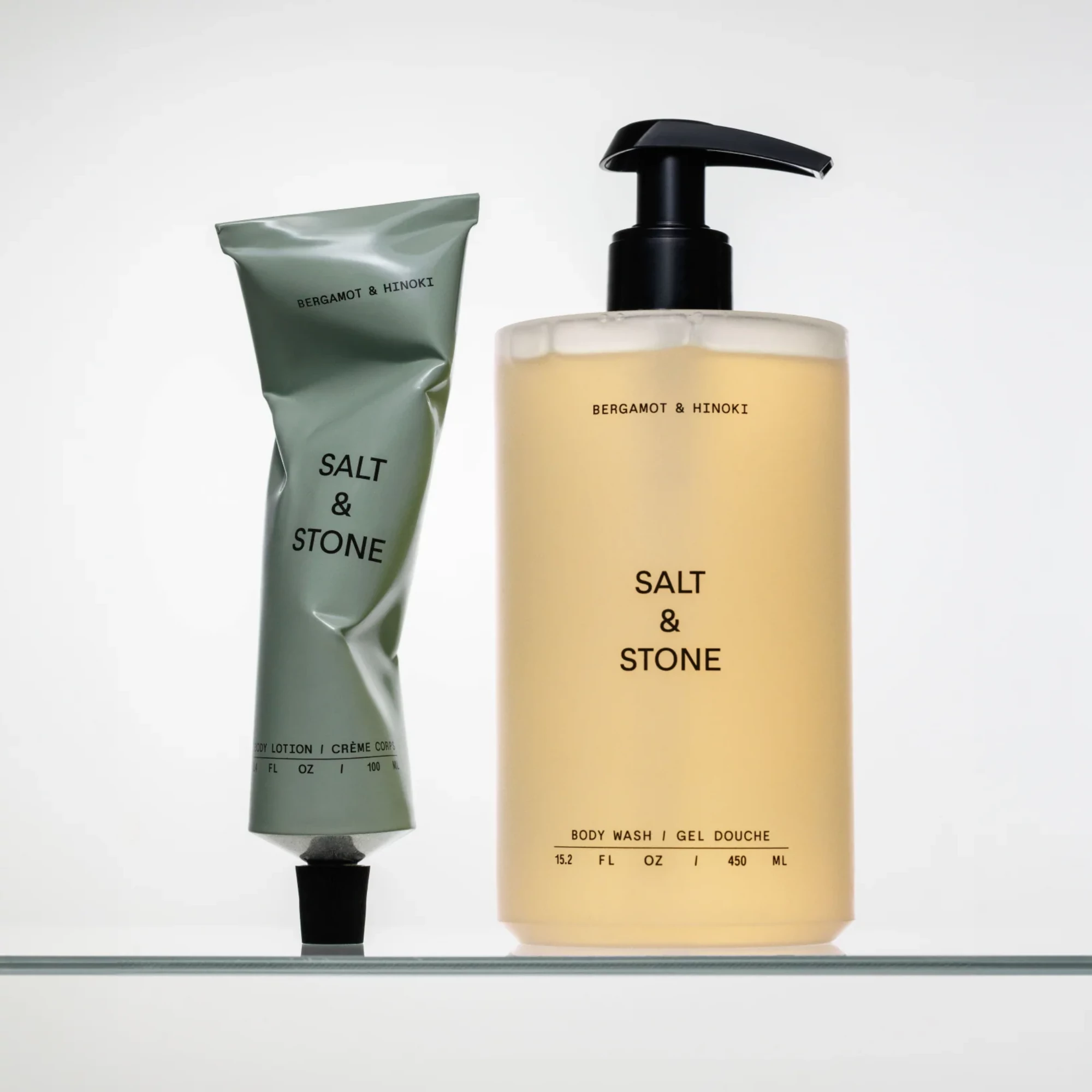 Salt & Stone Bergamott & hinoki rituális testápoló szett