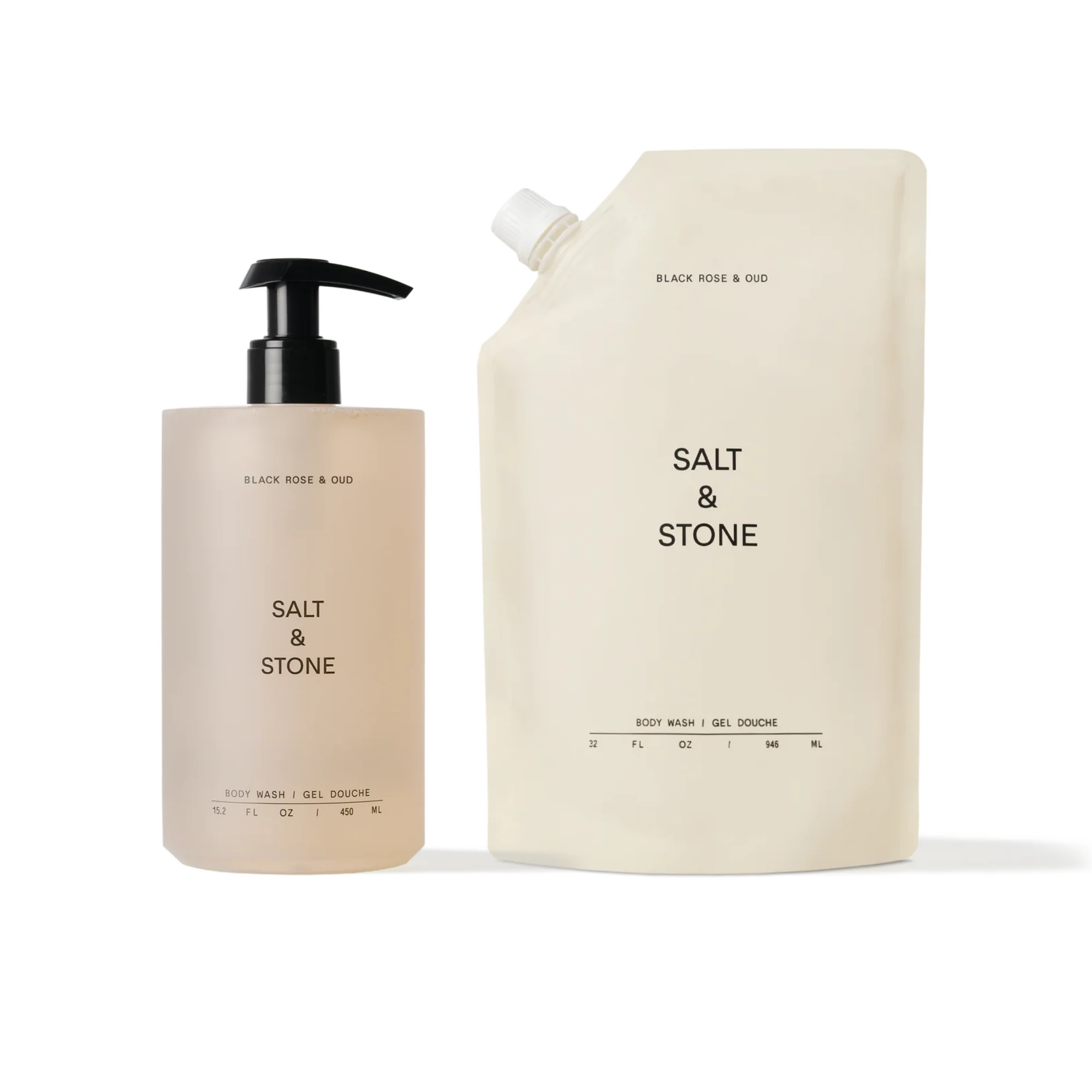 Salt & Stone Fekete rózsa & oud tusfürdő szett