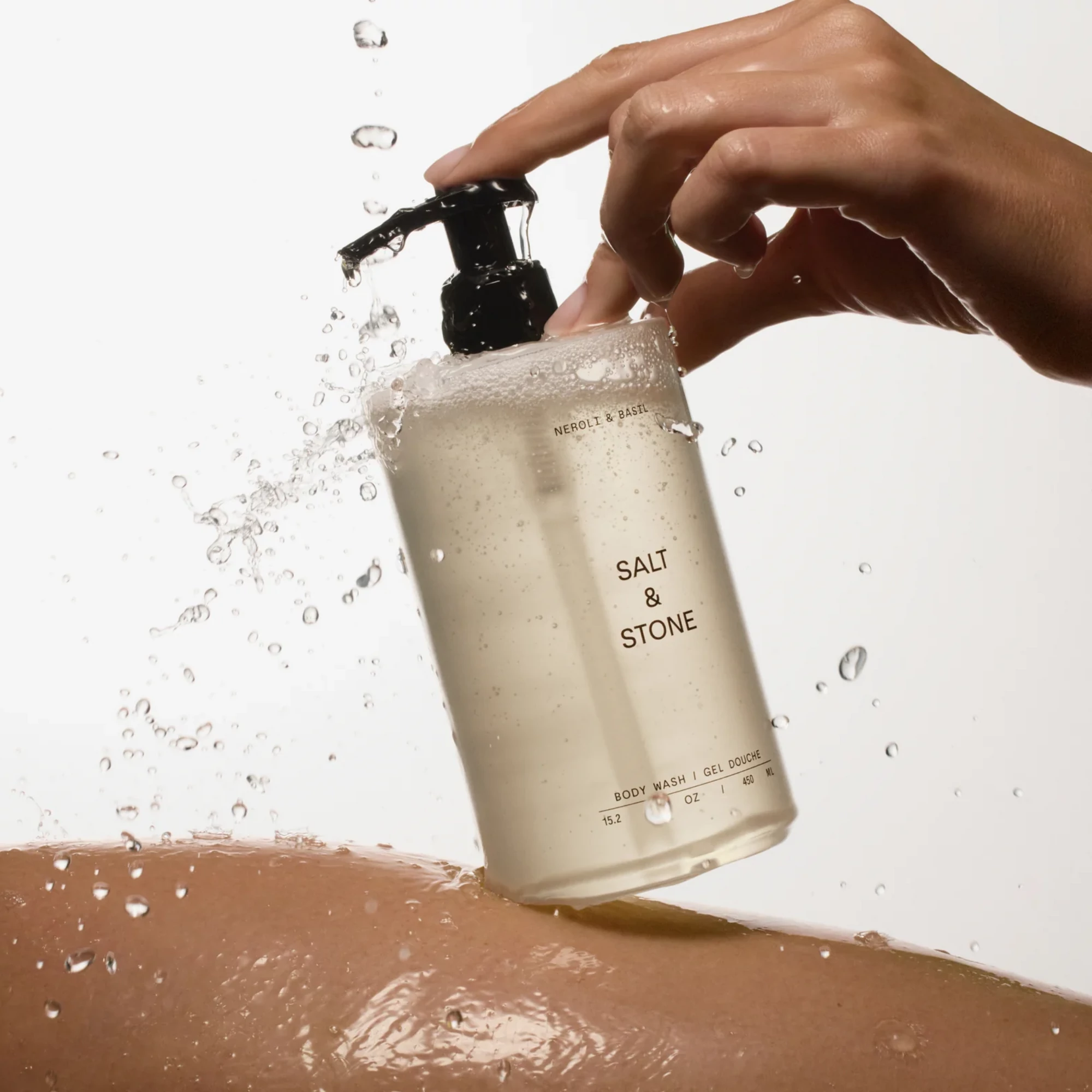 Salt & Stone Neroli & bazsalikom tusfürdő szett