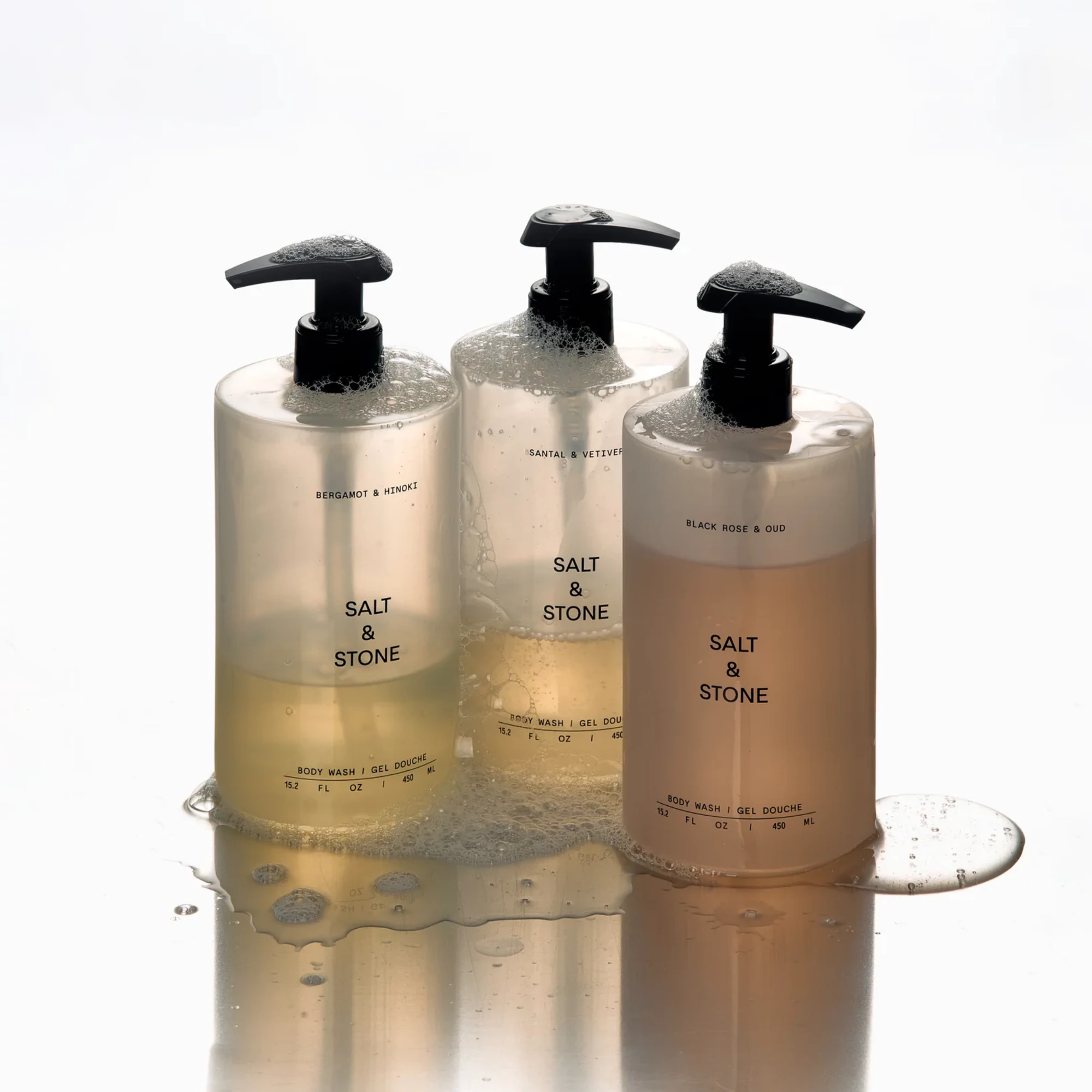 Salt & Stone Fekete rózsa & oud tusfürdő szett