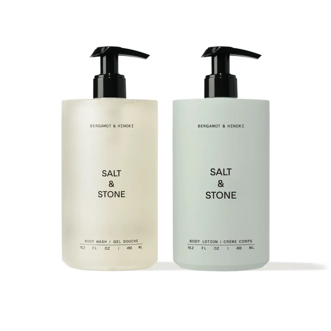 Kép 1/9 - Salt & Stone Bergamot & hinoki deluxe testápoló duo