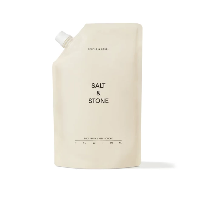 Kép 1/4 - Salt & Stone Neroli & bazsalikom tusfürdő utántöltő