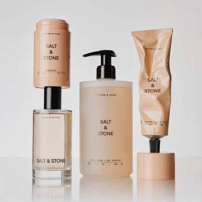 Kép 2/9 - Salt & Stone Sáfrány & cédrus rituális testápoló szett