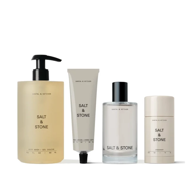 Kép 1/11 - Salt& Stone Szantálfa & vetiver rituális testápoló szett