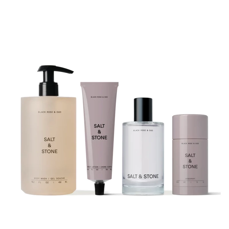 Salt & Stone Fekete rózsa & oud rituális testápoló szett