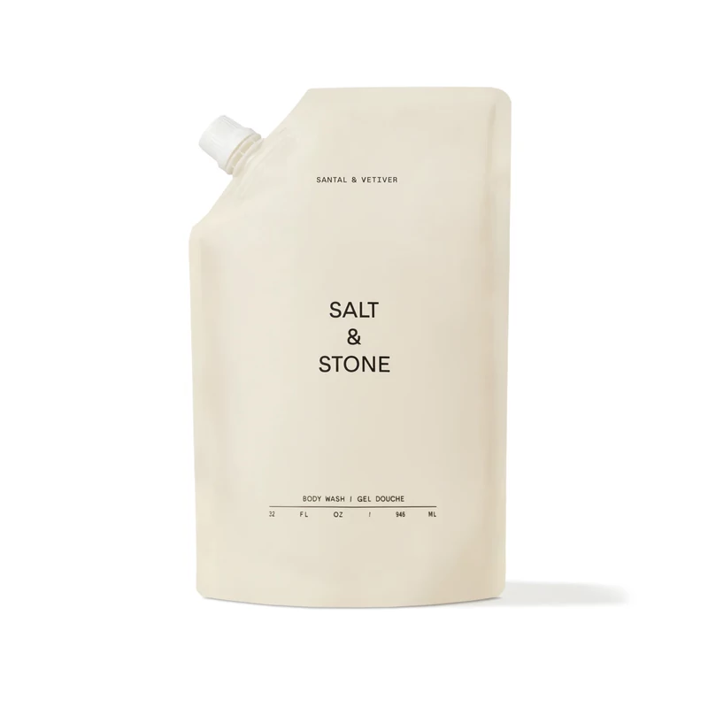 Salt & Stone Szantálfa & vetiver tusfürdő utántöltő
